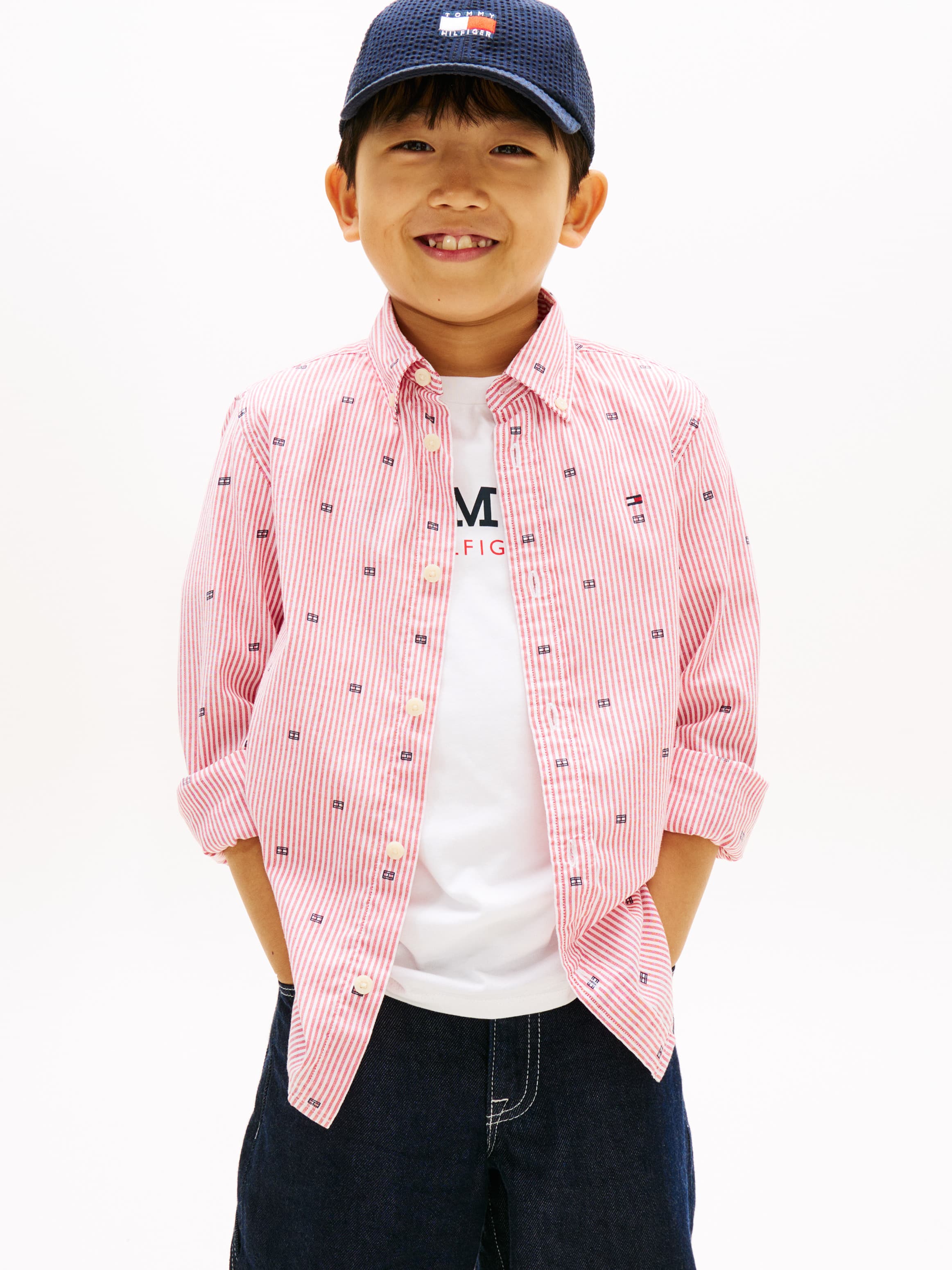 Regular Fit Flag Print Stripe Shirt