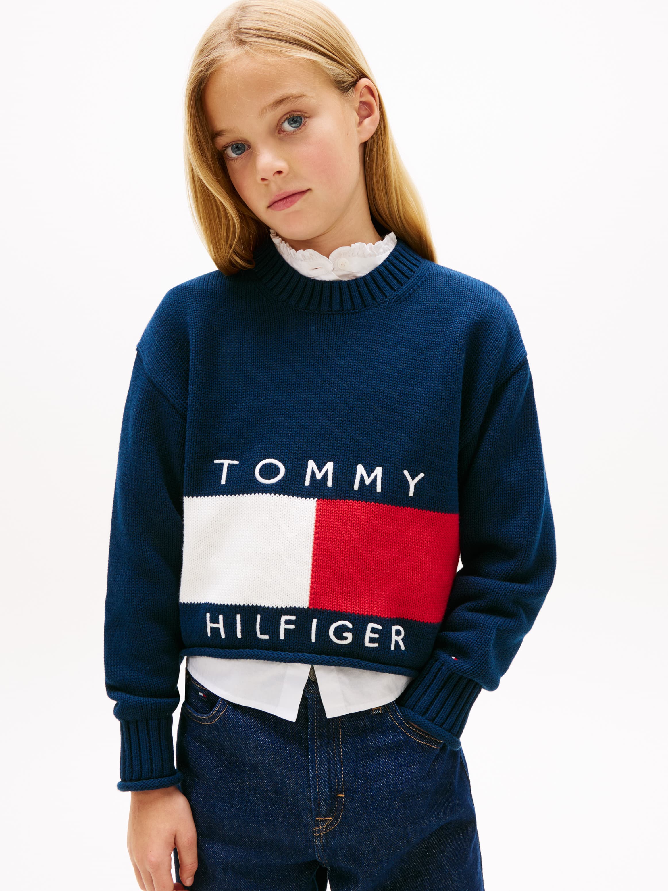 Heritage Flag Rib-Knit Relaxed Jumper