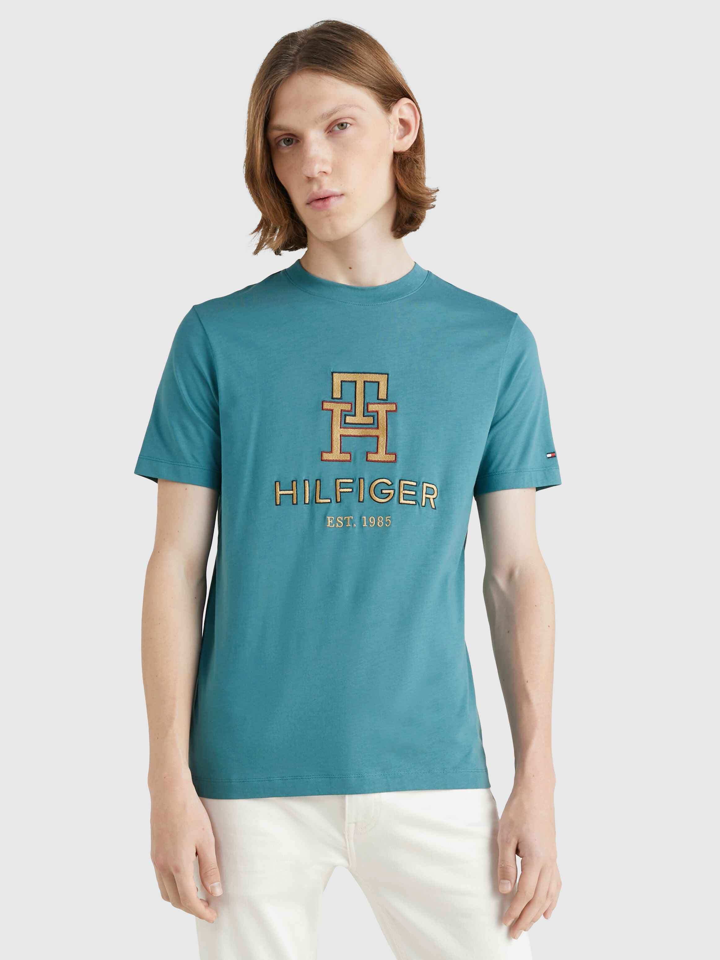 Monogram Embroidered Crew Neck T-Shirt