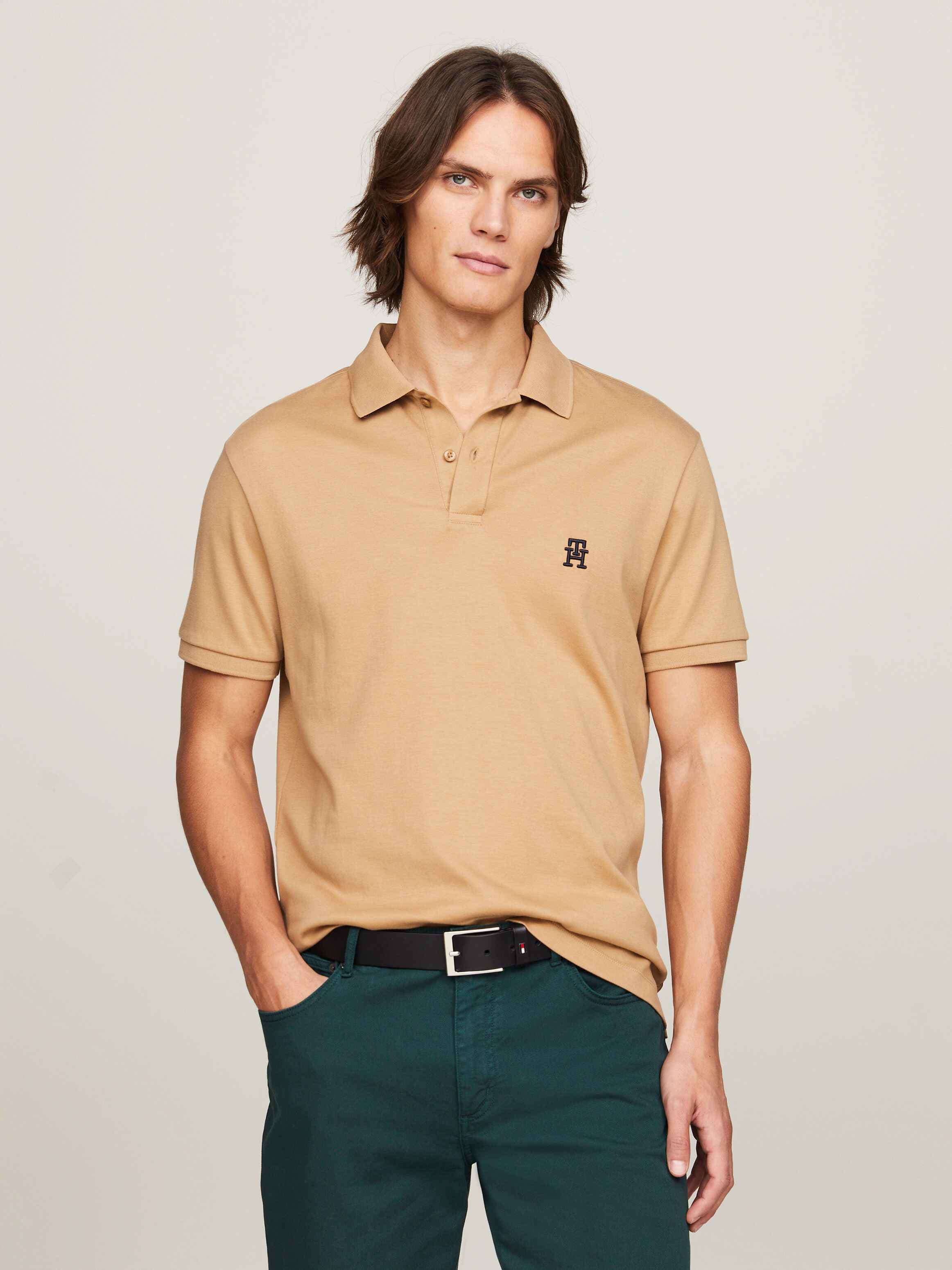 TH Monogram Embroidery Interlock Regular Polo
