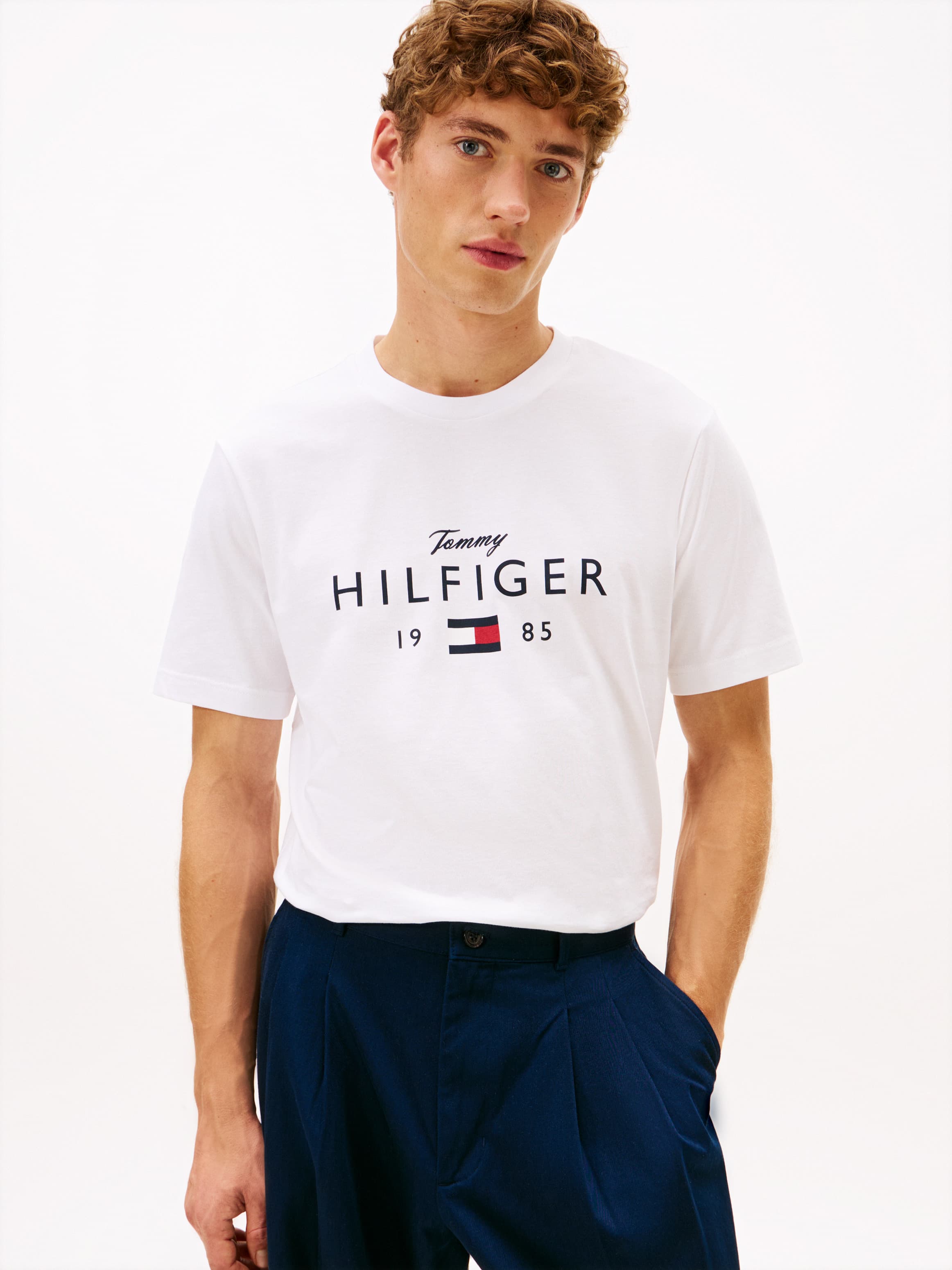 Logo Graphic Jersey Crew Neck T-Shirt