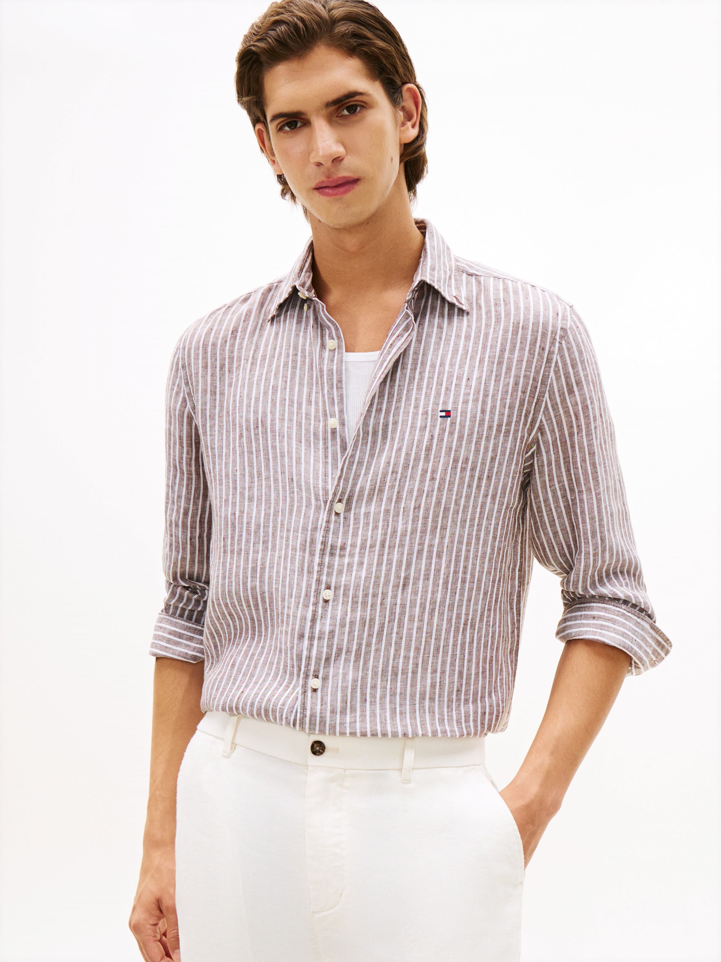 Regular Fit Bengal Stripe Pure Linen Shirt