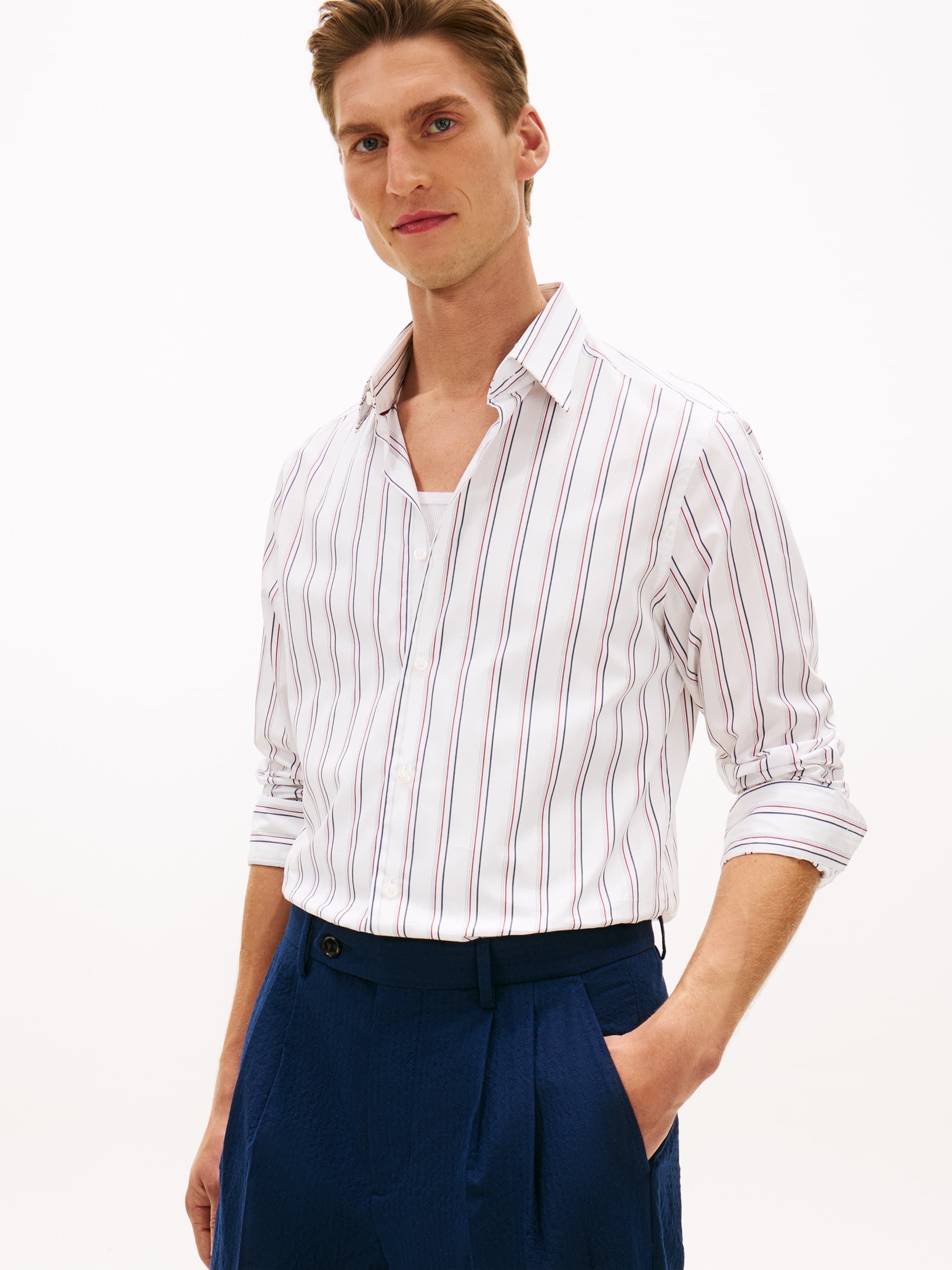 Smart Casual Slim Fit Stripe Shirt