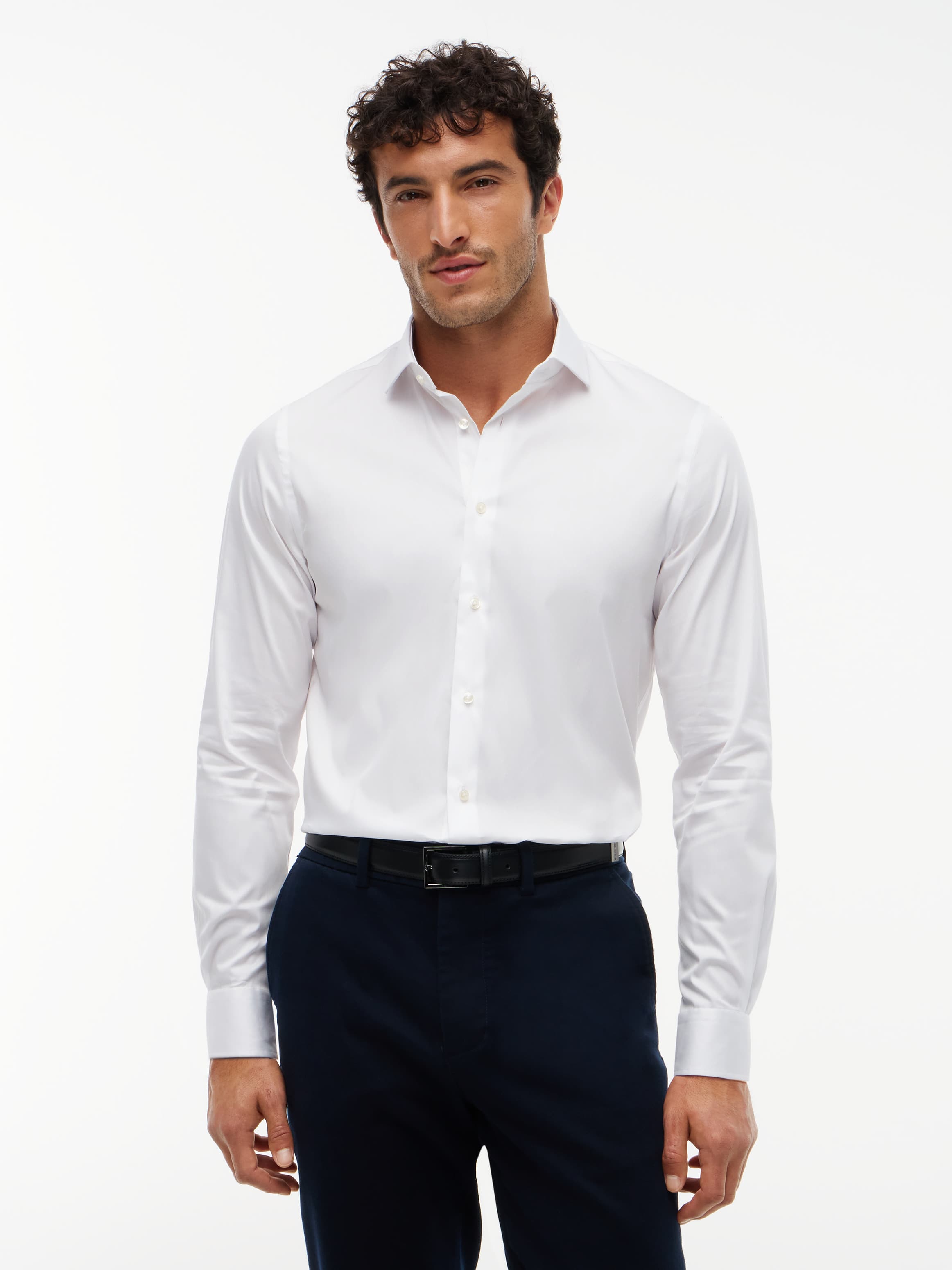 New York Label TH Flex Slim Twill Shirt