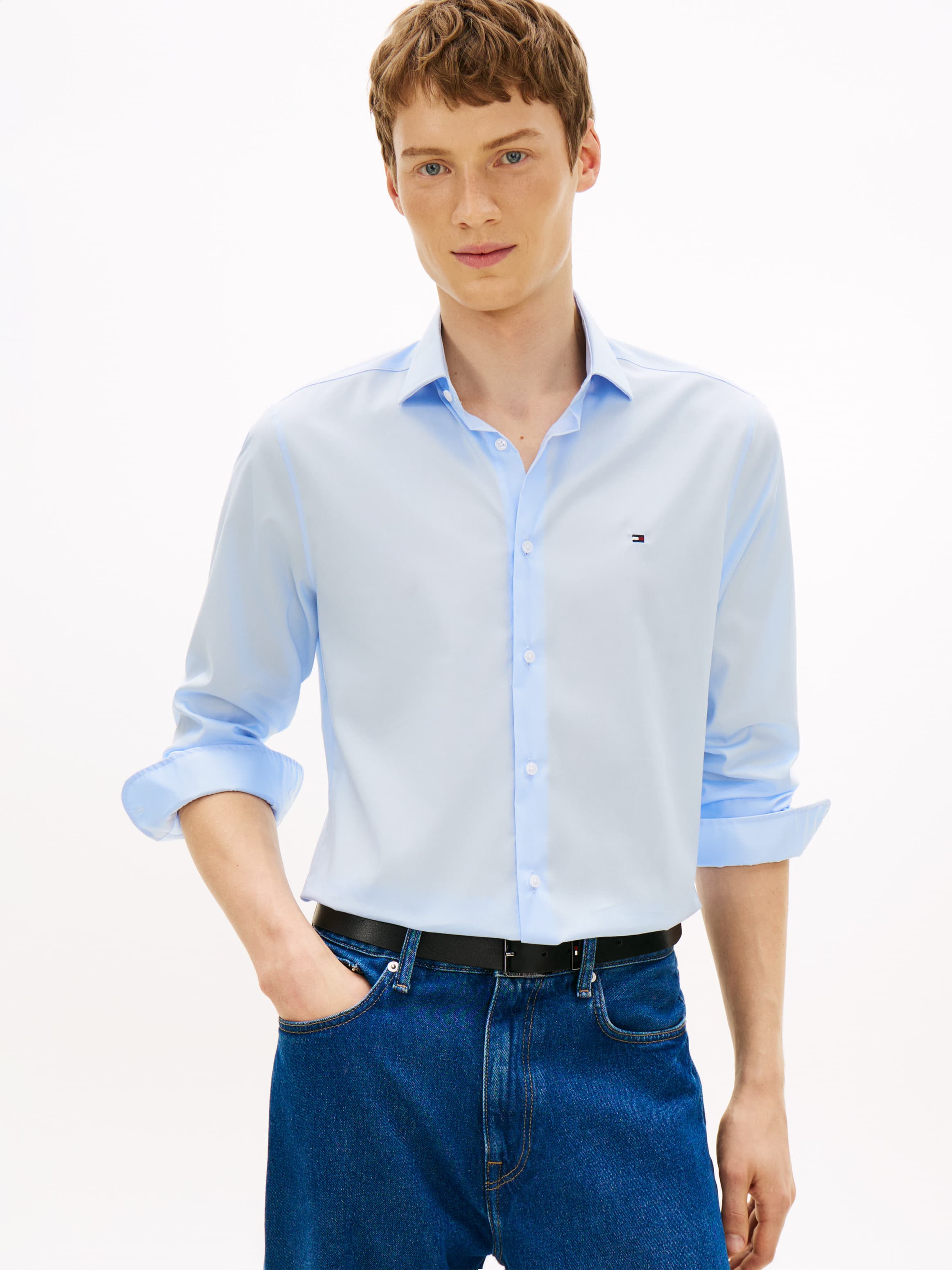Slim Fit Non Iron Poplin Shirt