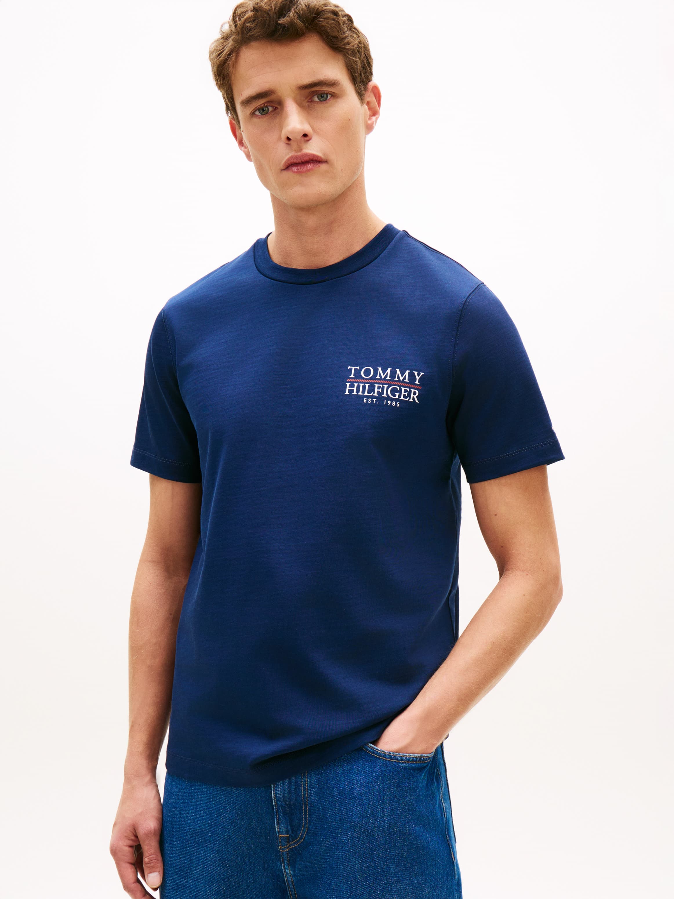 Heritage Back Logo Textured Jersey T-Shirt
